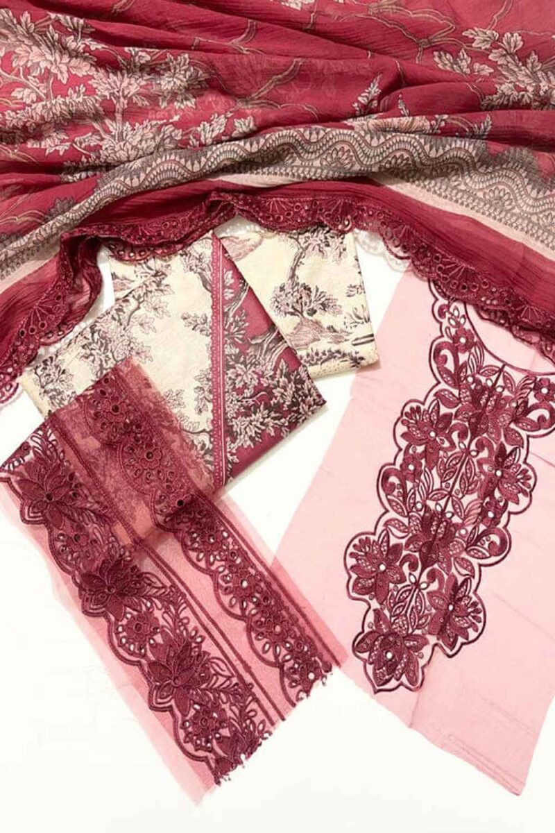 Maria B Emb Luxury Lawn 3PC