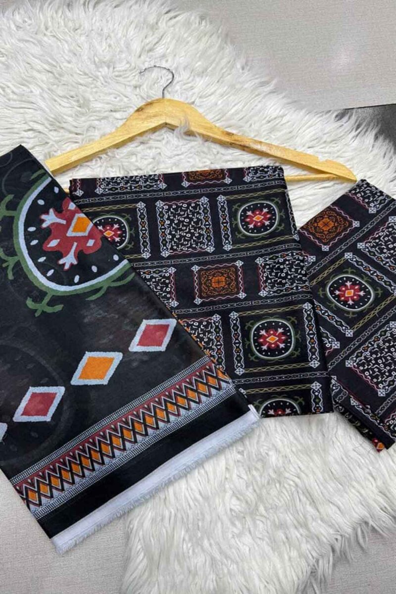 3Pc Supima Lawn Allover Suit