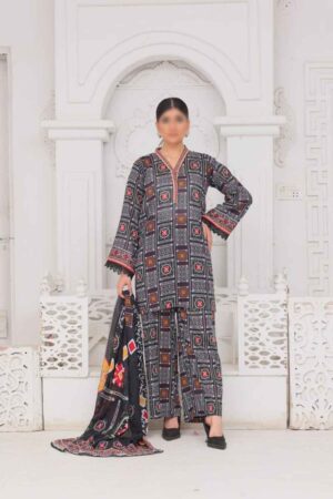 e2 3Pc Supima Lawn Allover Suit
