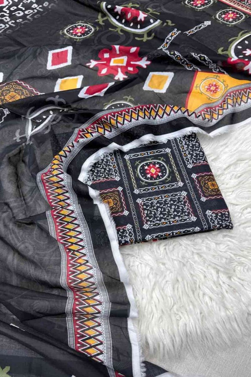 3Pc Supima Lawn Allover Suit