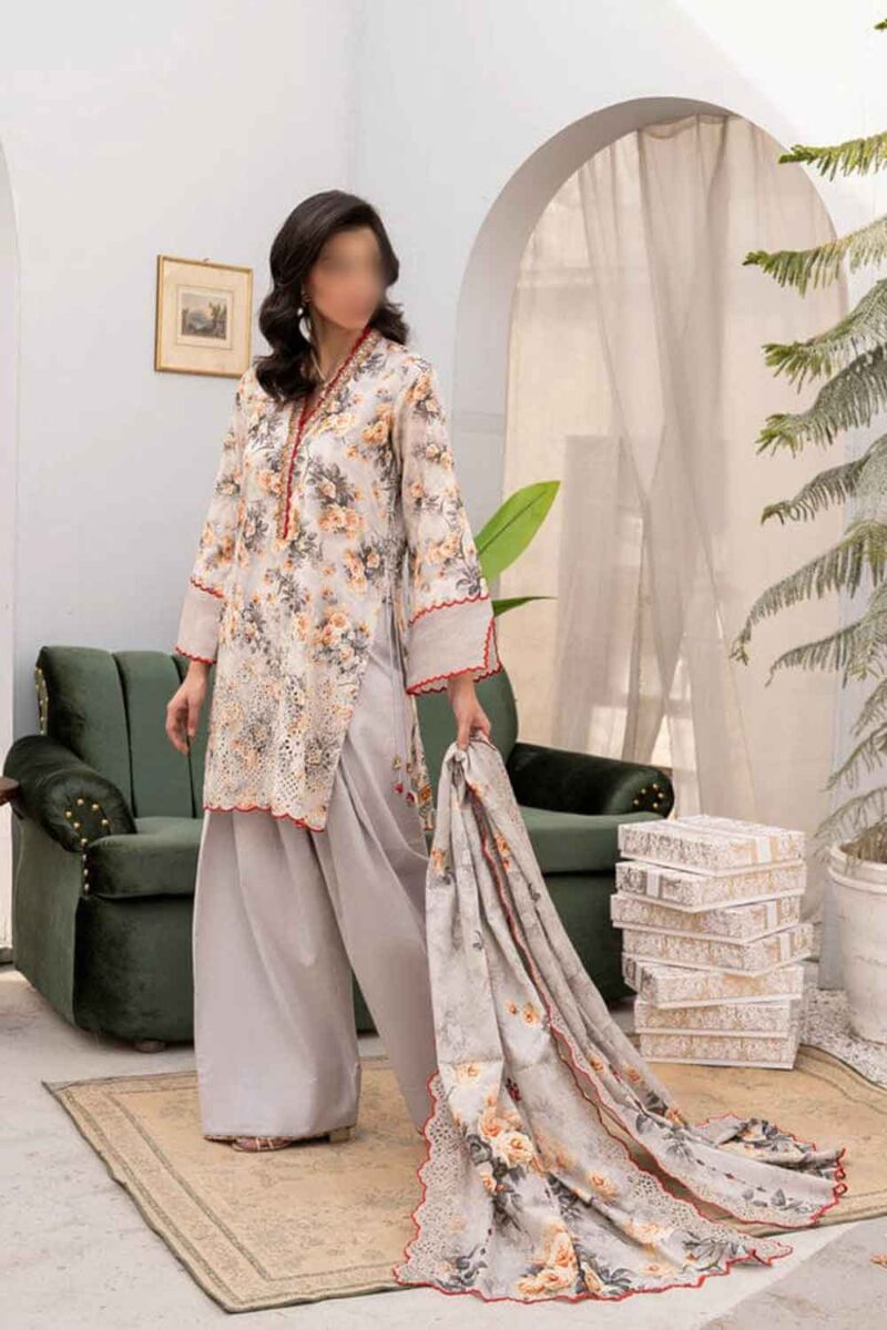 Firdous - Embroidered - Printed - Lawn 3 Piece