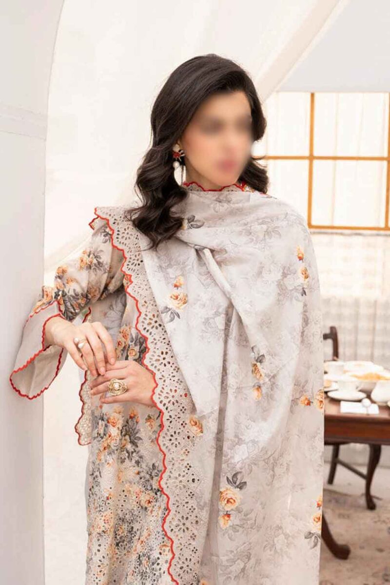 Firdous - Embroidered - Printed - Lawn 3 Piece