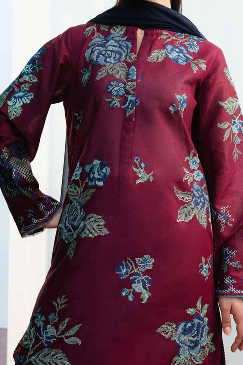 Ricamo 3 Piece Lawn Suit - Freya