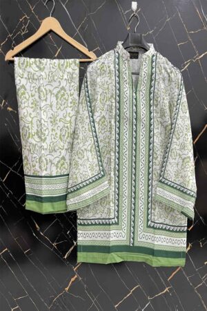 Swiss Lawn Printed 2PC Dress – Breathable Summer Lawn Suit by Clothline